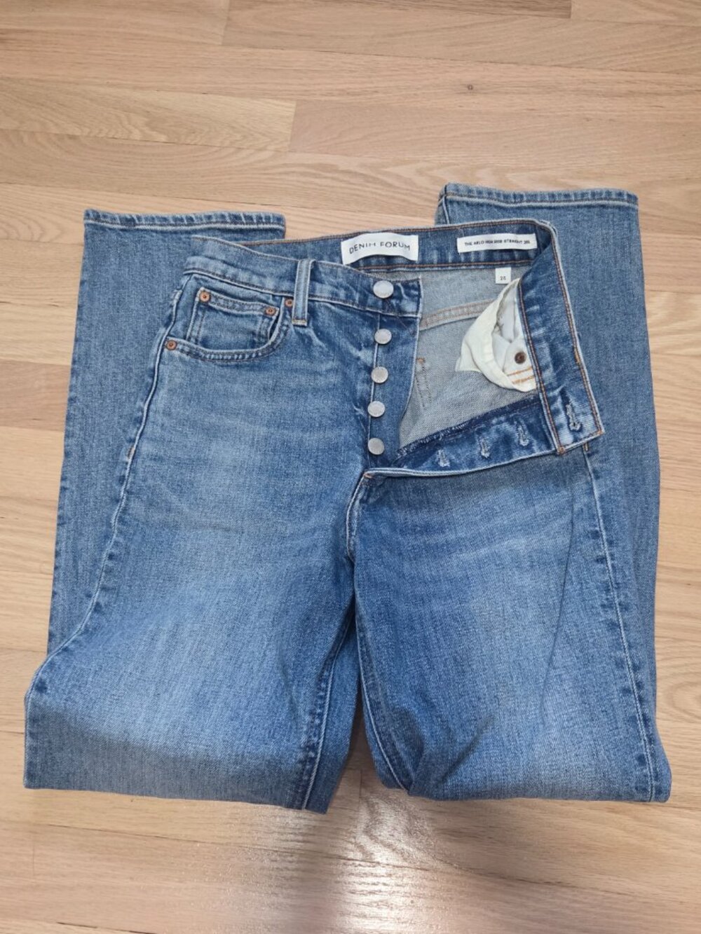 Denim Forum Arlo High rise straight jeans